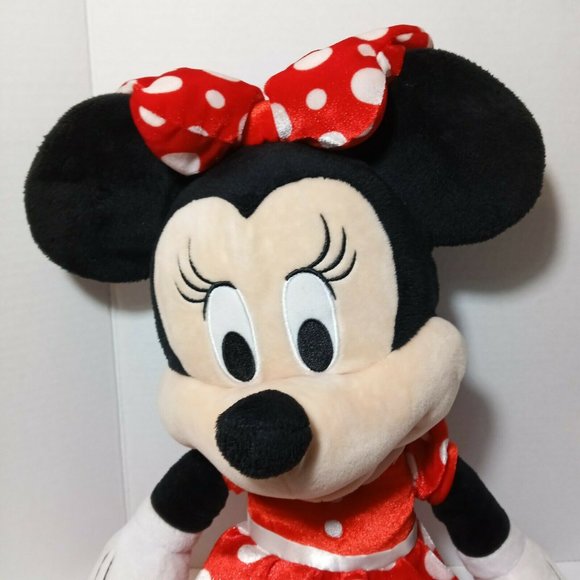 Disney Minnie Mouse Plush 22'' Collectible  2016  Plush Toy Red Polka Dot Dress - Picture 3 of 7
